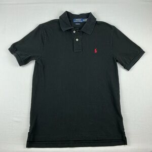 Polo‎ Ralph Lauren Classic Fit Shirt  Boys L (14-16) Black Pony Red Short Sleeve